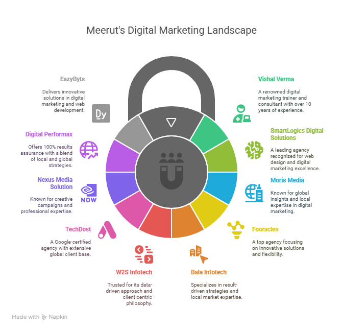 Top 10 Digital Marketing Experts in Meerut diagram